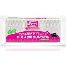 3 Adet Benri Çizmez Oluklu Bulaşık Süngeri 3'lü