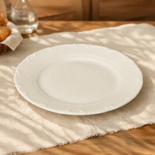 Tulu Porselen Liana Tatlı Tabağı - Krem - 19 cm