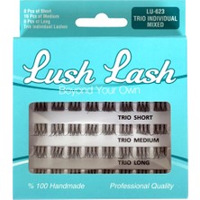 3 Adet Lush Lash Trio Tekli Kısa Orta Uzun Takma Kirpik LU-623 32'li