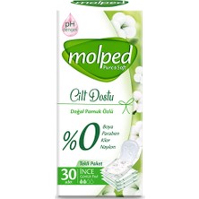 Molped Pure & Soft 30'lu Günlük Ped İncelik ve Cilt Dostu Özellikleri ile Rahat Kullanım Sunar