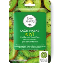 4 Adet Bee Beauty Kivi Desenli Kağıt Yüz Maskesi