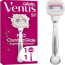 5 Adet Gillette Venus Comfort Glide Sugarberry Tıraş Makinesi + 1 Adet Başlık