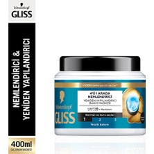 2 Adet Gliss Aqua Revive 4'ü 1 Arada Nemlendirici & Yeniden Yapılandırıcı Bakım Maskesi 400 ml