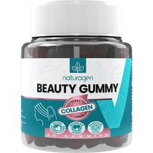 5 Adet Naturagen Beauty Gummy Kolajen Içeren Çiğnenebilir Takviye Edici Gıda 60 Gummies