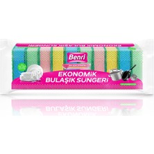 5 Adet Benri Ekonomik Bulaşık Süngeri 10'lu