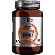 4 Adet Qlife Korean Panax Ginseng Complex Takviye Edici Gıda 30 Kapsül 500MG