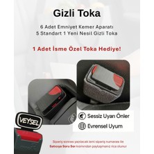 Laren Auto Tüm Araçlara Uygun Emniyet Kemeri Tokası Aparatı- 6 Adet