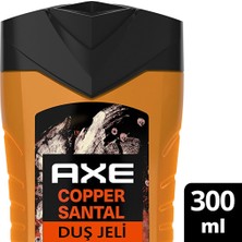 2 Adet Axe Premium Collection Duş Jeli Copper Santal 3 In 1 Vücut Saç Yüz 300 ml