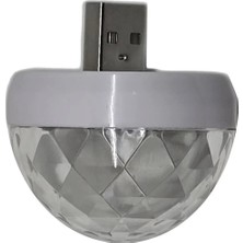 CHESTER 4W Sese Duyarlı USB Mini Disco Topu - Rgb Renkli Kristal Küre Sahne Işıklandırma - Tak Çalıştır