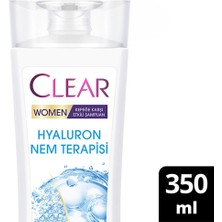 4 Adet Clear Women Kepeğe Karşı Etkili Saç Bakım Şampuanı Hyaluron Nem Terapisi 350 ml