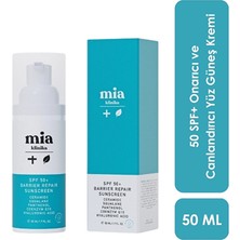 3 Adet Mia Klinika Spf 50+ Bariyer Onarıcı Güneş Koruyucu Yüz Güneş Kremi 50 ml