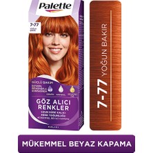 2 Adet Palette Göz Alıcı Renkler Saç Boyası 7-77 Yoğun Bakır