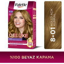 Palette Deluxe Yoğun Renkler Saç Boyası 8-01 Küllü Açık Kumral