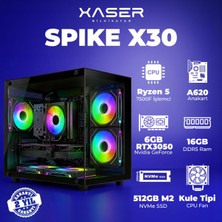 Xaser Spike X30 Ryzen 5 7500F 16GB Ddr5 Ram 1tb M.2 Nvme SSD 6gb RTX3050 Masaüstü Oyuncu Bilgisayarı