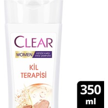 3 Adet Clear Women Kepeğe Karşı Etkili Şampuan Kil Terapisi Arınmış ve Yumuşak Saçlar 350 ml