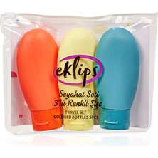 3 Adet Eklips Seyahat Seti 3'lü Renkli Şişe