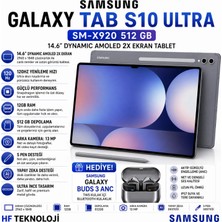 Samsung Galaxy Tab S10 Ultra Gümüş 512 GB 14.6" Tablet + Samsung Galaxy Buds 3 ANC TWS Kulaklık HEDİYE