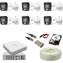 Hikvision 6 Kamerali Gece Renkli 8 Kanal 500GB HDD