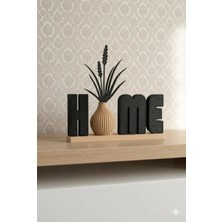 AKT Dekoratif Home Yazılı Biblo Obje - Modern Masa Üstü Dekor - Salon Raf Süsü - Minimalist Ev Dekoru