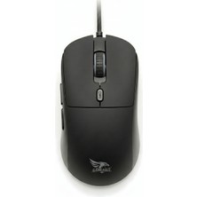 Gameagle Kablolu Siyah RGB Gaming Mouse 7200 Dpı Yüksek Hassasiyetli Makrolu Ergonomik Hızlı Tepki Süresi Optik Sensör Örgü Kablo