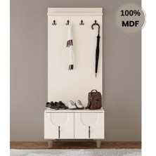 Comiet Açelya Mdf Ayaklı Tasarım Askılıklı Portmanto Ayakkabılık