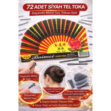 Hobibahçem 72 Adet Siyah Tel Toka Saç Tokası – Dayanıklı Metal Saç Teli Toka Seti