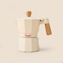 Taşev Garen 3 Fincan Moka Pot - Bej