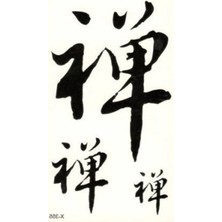 Tamgacrafts Çin Japon Zen Kaligrafi Yazı Geçici Dövme 10,5x6 cm Asya Tattoo