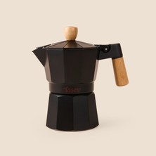 Taşev Garen 3 Fincan Moka Pot - Siyah