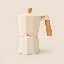 Taşev Garen 6 Fincan Moka Pot - Bej