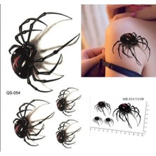 Tamgacrafts 3D Örümcek Figürlü Geçici Dövme Gerçekçi Kol Vücut Tattoo