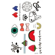 Tamgacrafts Sevimli Tavşan Meyve Çilek Kalp Figürlü Geçici Dövme Tattoo