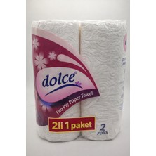 Hobibahçem Dolce Çift Katlı Kağıt Havlu 2 Rulo 1 Paket Yüksek Emicili Çok Amaçlı Kağıt Havlu