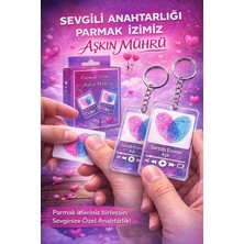 Meva Takı ve Aksesuar Sevgiliye Özel Parmak Izi Anahtarlık | Kişiye Özel Şarkılı Çift Anahtarlık | Romantik Hediye Seti I Sertap Erener Aşk