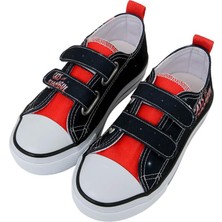 Dogo Unisex Çocuk Vegan Cırt Cırtlı Siyah Sneakers - Paws On Taksim Tasarım