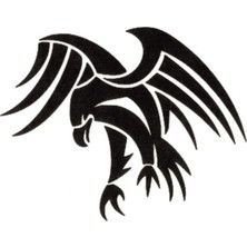 Tamgacrafts Kara Kartal Figürlü Geçici Dövme Kol Bilek Omuz Tattoo