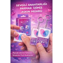 Meva Takı ve Aksesuar Sevgiliye Özel Parmak Izi Anahtarlık | Kişiye Özel Şarkılı Çift Anahtarlık | Romantik Hediye Seti I Ezginin Günlüğü Seni Düşünmek