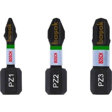 Bosch Pro Impact Pz 25MM 3 Parça Yıldız Vidalama Ucu