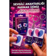 Meva Takı ve Aksesuar Sevgiliye Özel Parmak Izi Anahtarlık | Kişiye Özel Şarkılı Çift Anahtarlık | Romantik Hediye Seti I Duman Yürek