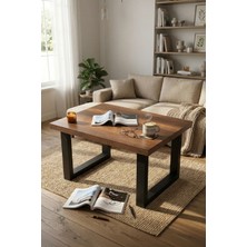 Yurudesign Marken B Ofis Sehpası Metal Ayaklı Barok MN02-BA