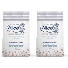 Alice Aktif Karbonlu Super Premium Topaklaşan Kedi Kumu 2X10 Lt (20 Litre)