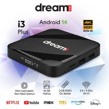 Dreamstar i3 Plus | 4K Android TV Box | Android 14 | WiFi | Sesli Komut Desteği