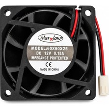 Marxlow 60X60X25 Dc Fan 2p 6cm 12V 0.15A 2 Uçlu