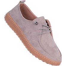 Ayakcenter Ayzen 1055 Vizon Kadın Loafer Ayakkabı