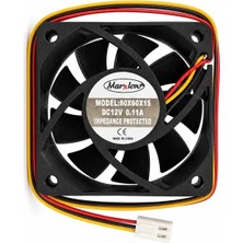 Marxlow 6cm  60X60X15 Dc Fan 3 Uçlu 12V 3p 0.11A