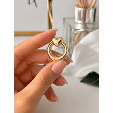 Motix Veloura Heart – Kalp Detaylı Şık Halka Kadın Küpe
