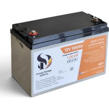 Sd Energy 12V 100AH 1.28KWH 6000DOD Bluetooth Lifepo4 Lityum Akü