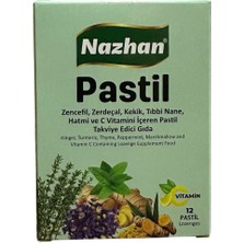 Nazhan Pastil Zencefil, Zerdaçal, Kekik, Tıbbi Nane, C Vitamini 30 gr *5'li