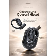 Jopus Ows Spor Bluetooth Kulaklık - Açık Kulak Bluetooth 5.4 - 8 Saat Uzun Pil AZ-BT13 Krem