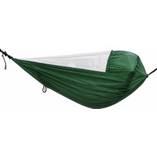 Campesnt Yeşil Hamak Çantalı Taşınabilir Cibinlikli Mekanizmalı Sivrisinek Koruyuculu 240 x 140 cm Kamp Hamağı